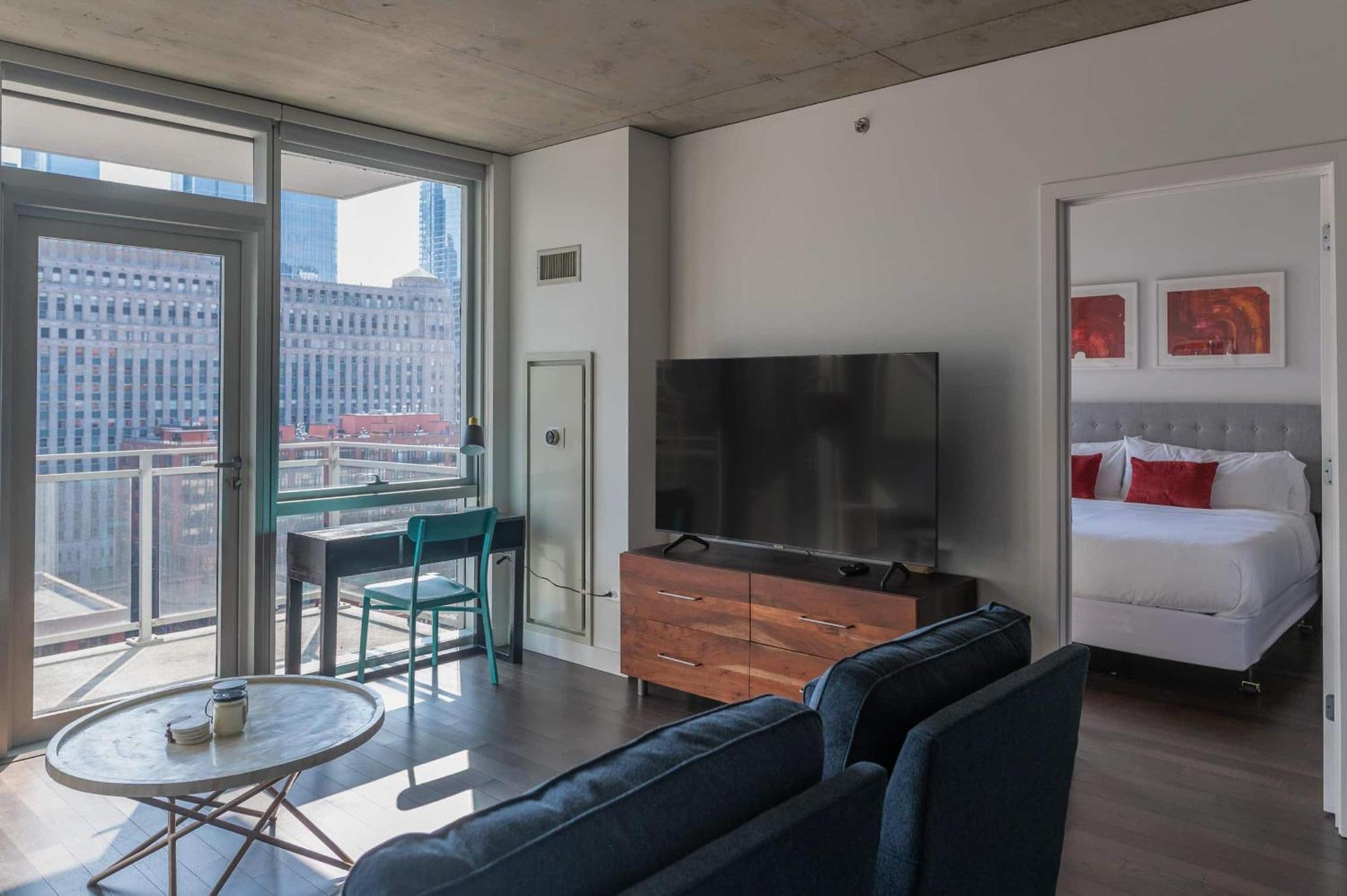 2Br Elegant Premium Suite With Balcony & Sweeping City Views 시카고 외부 사진
